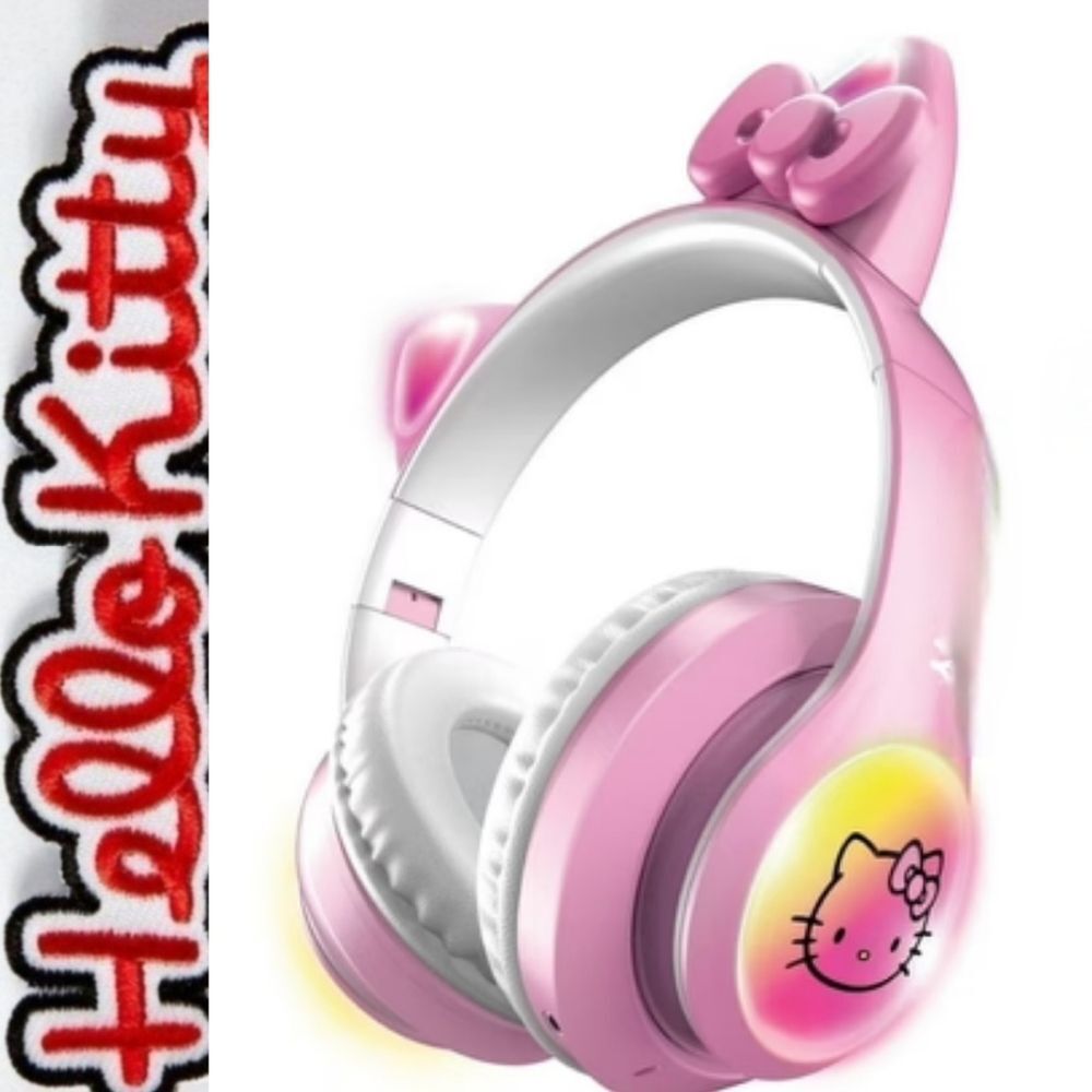 Hello Kitty Wireless Bluetooth Light-Up‎ Over-Ear Headphones